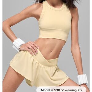 Alo NWT yellow shorts tank set